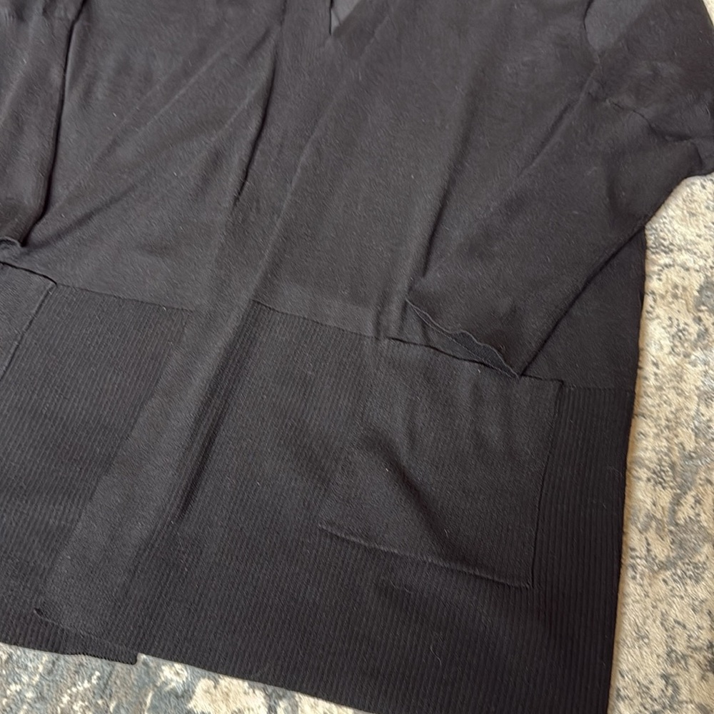 Black Open Front Cardigan - Picture 3 of 4